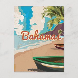 Das Gepäckstück der Bahamas-Jahrgänge Postkarte