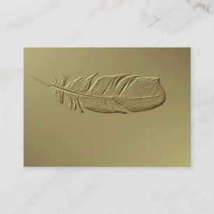 Das geprägte Feder-Gold versieht Visitenkarten mit Visitenkarte