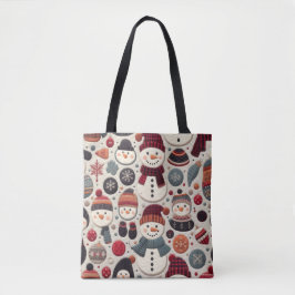 Das gequiltete Muster der Schneemänner Tasche