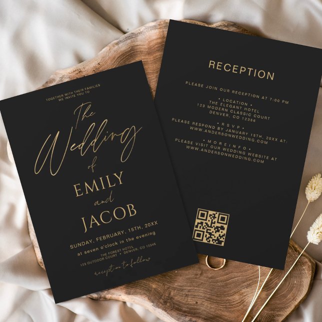 Das gesamte Budget in einem Black Gold Wedding QR  (Von Creator hochgeladen)