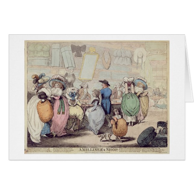 Das Geschäft eines Milliners, im Jahre 1787 (Vorderseite (Horizontal))