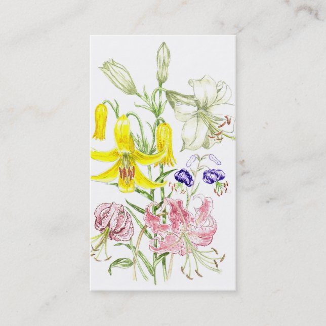 "Das Geschäfts-Karte der Lilien Visitenkarte (Vorderseite)