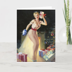 Das Geschenk-Button oben rütteln Feiertagskarte