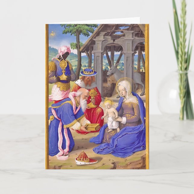 Das Geschenk der Magi Feiertagskarte (Vorderseite)