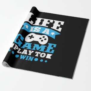 Das Geschenk des Spielers ist ein Spiel Geschenkpapier