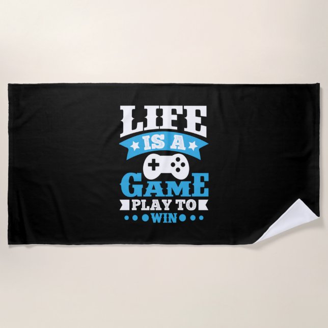 Das Geschenk des Spielers ist ein Spiel Strandtuch (Vorderseite)