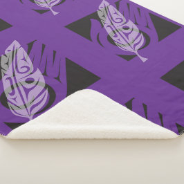 Das Geschenk - Lila, geteerter Sherpa-Blanket Sherpadecke