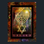 Das Geschenk Poster<br><div class="desc">Plakatdruck des Sterns von david und menorah</div>
