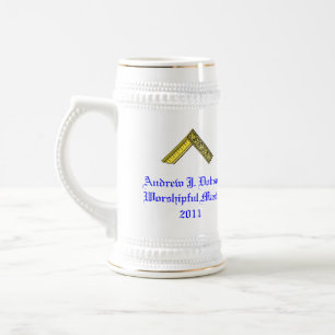 Das Geschenk Stein des Worshipful Meisters Bierglas