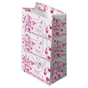 Das Geschenk-Tasche des rosa Valentinsgrußes - Kleine Geschenktüte
