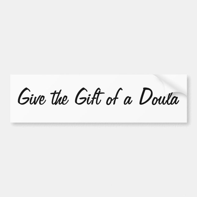 Das Geschenk von einem Doula Autoaufkleber (Vorne)