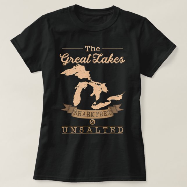 Das Geschenk von Michigan, der vom großen Seehecht T-Shirt (Design vorne)