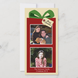 Das Geschenk von uns Weihnachts-Fotokarten Feiertagskarte