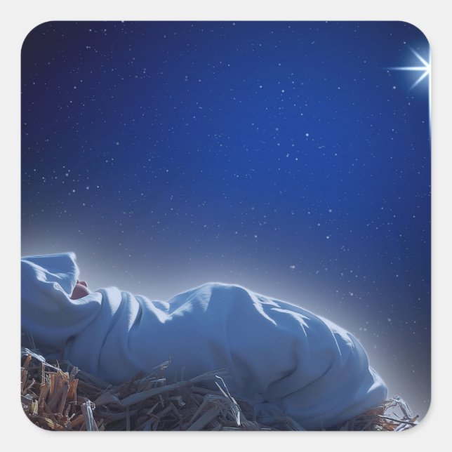 Das Geschenk von Weihnachten Quadratischer Aufkleber (Vorderseite)