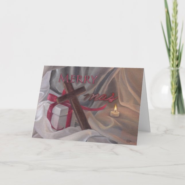 Das Geschenk - Weihnachtskarte Feiertagskarte (Vorderseite)