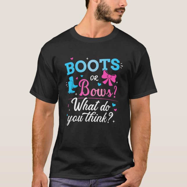 Das Geschlecht zeigt Stiefel oder Bögen auf, was S T-Shirt (Vorderseite)