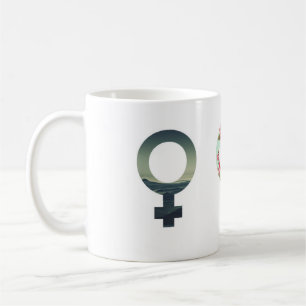 Das Geschlechts-Symbol-Tasse der Frauen Kaffeetasse