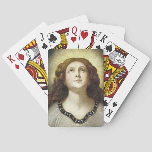 Das gesegnete Soul (Angelic Young Religious Woman) Spielkarten (Rückseite)