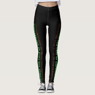 Das Gesicht der Depression grün und orange verände Leggings