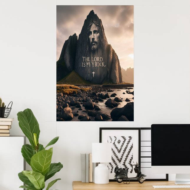 Das Gesicht der Herren auf dem Felsberg Poster (Heimbüro)