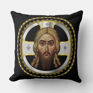 Das Gesicht des christlich-orthodoxen Schwarzen Sy Kissen