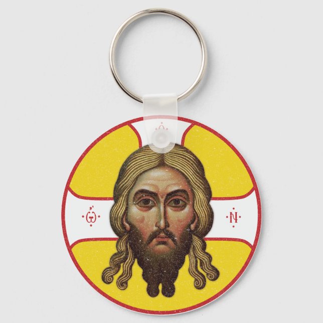 Das Gesicht des christlich-orthodoxen Symbols Schlüsselanhänger (Vorderseite)