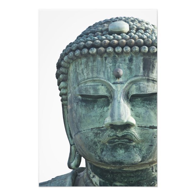 Das Gesicht des Großen Buddha Kamakuras Fotodruck (Vorne)