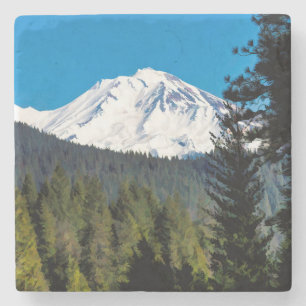 DAS GESICHT DES HÖHENS SHASTA STEINUNTERSETZER