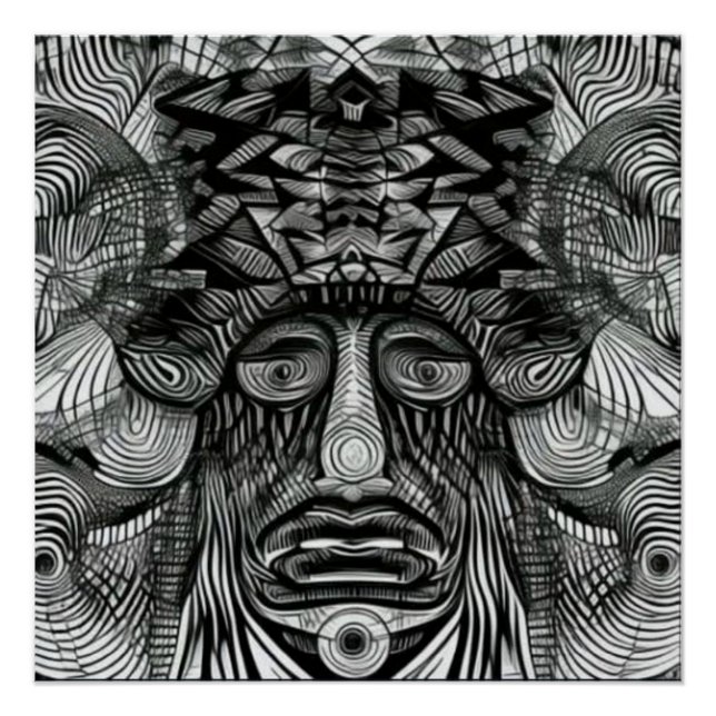 Das Gesicht des Schamanen Poster (Vorderseite)