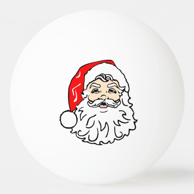 Das Gesicht des Weihnachtsmannes Tischtennisball (Vorderseite)