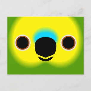 Das Gesicht einer blauen Amazone Feiertagspostkarte
