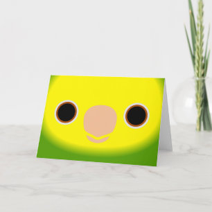 Das Gesicht einer gelben Amazone Karte