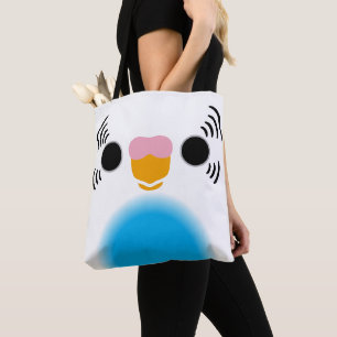 Das Gesicht einer himmelblauen rezessiven Pied-Wel Tasche