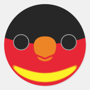 Das Gesicht einer Lila Lory Runder Aufkleber