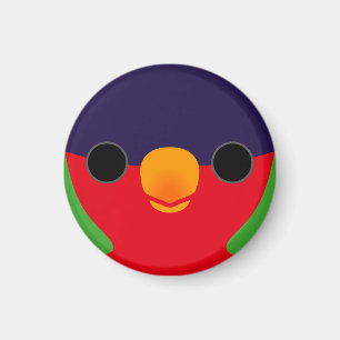 Das Gesicht einer Lory in Collared Magnet