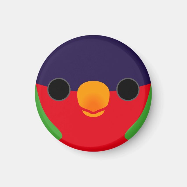 Das Gesicht einer Lory in Collared Magnet (Vorne)