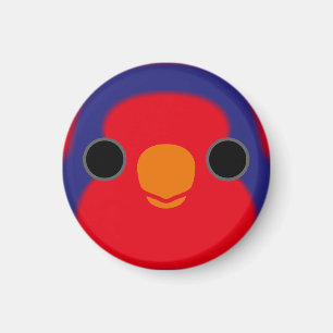 Das Gesicht einer rot-blauen Lory Magnet