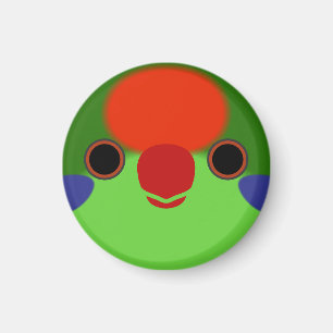 Das Gesicht einer roten Lorikeet Magnet