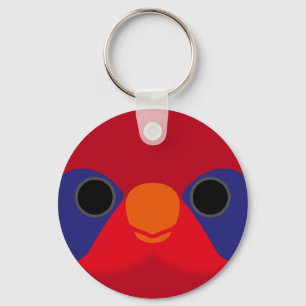 Das Gesicht einer schwarzen Lory Schlüsselanhänger