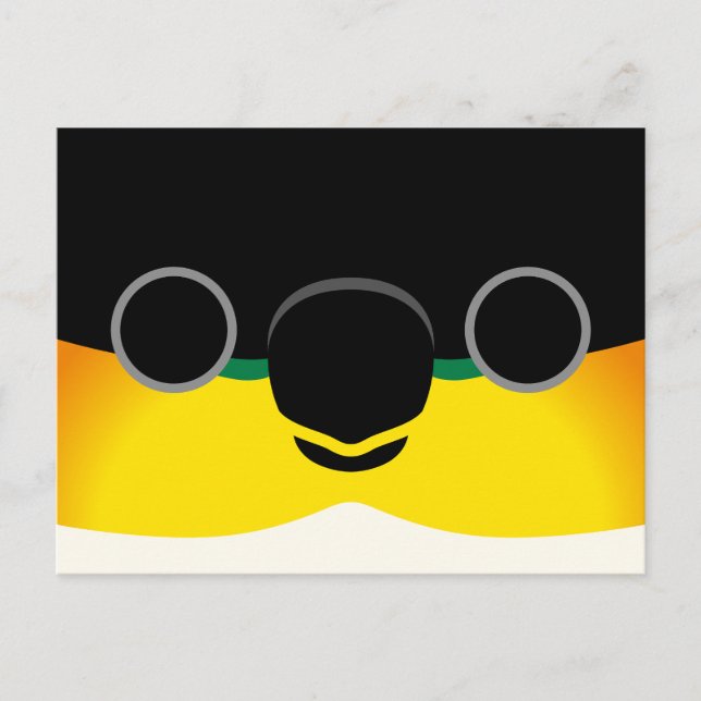 Das Gesicht einer schwarzköpfigen Kaike Feiertagspostkarte (Vorderseite)