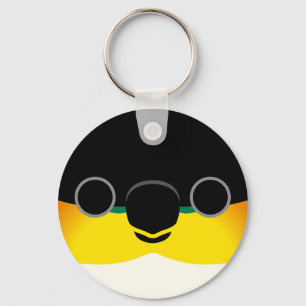 Das Gesicht einer schwarzköpfigen Kaike Schlüsselanhänger