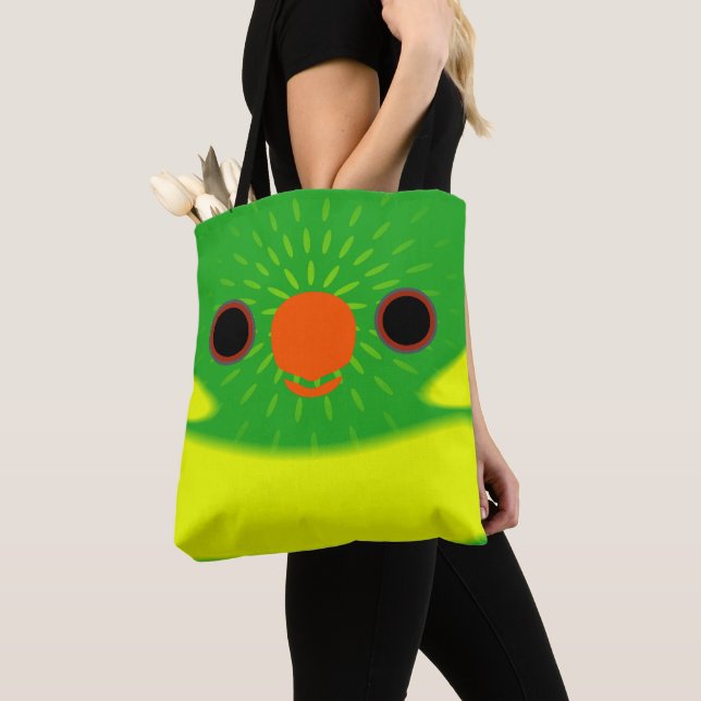 Das Gesicht eines Blattloris Tasche (Von Nahem)