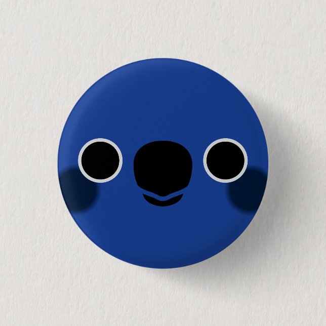 Das Gesicht eines blauen Gewölbes Button (Vorderseite)