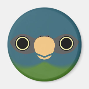 Das Gesicht eines blauköpfigen Aras Magnet