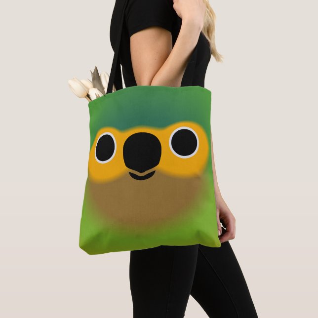 Das Gesicht eines Braunkohlpapageis Tasche (Von Nahem)