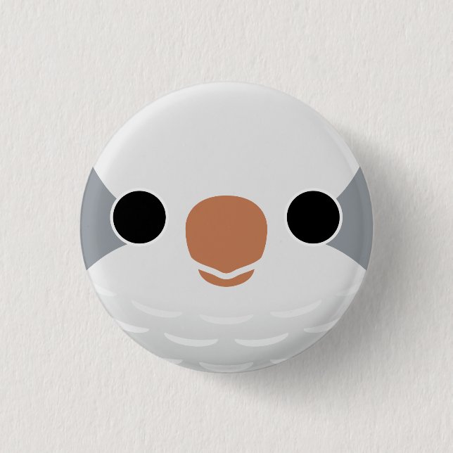 Das Gesicht eines grauen Monk Parakeet Button (Vorderseite)