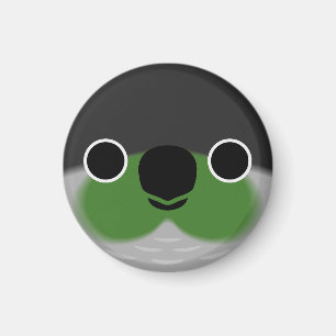 Das Gesicht eines grünen Wangenparakets Magnet