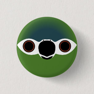Das Gesicht eines Hahns Ara Button