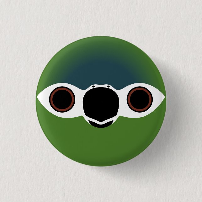 Das Gesicht eines Hahns Ara Button (Vorderseite)