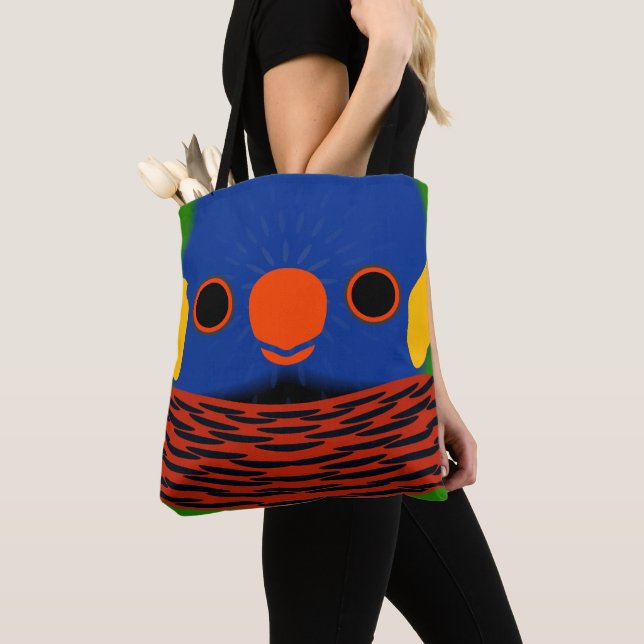 Das Gesicht eines Kokoslori Tasche (Von Nahem)